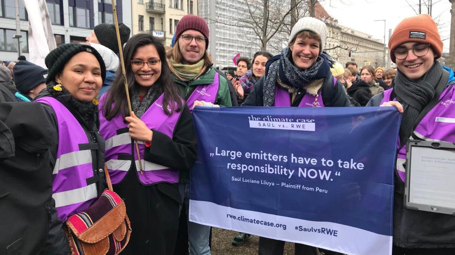 Team von Germanwatch bei Klimademo von Fridays for Future 